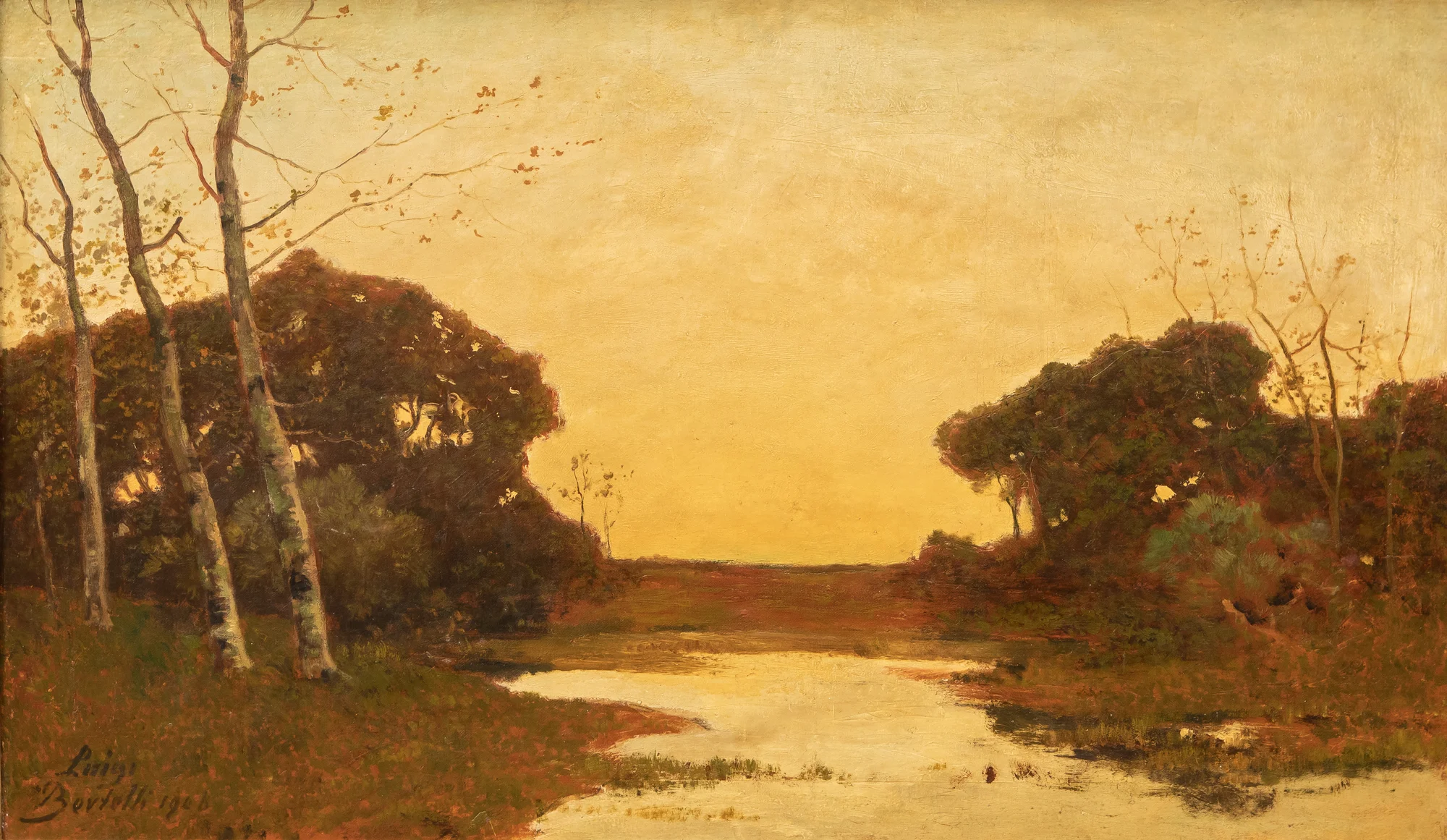 Luigi Bertelli — Alba in pineta